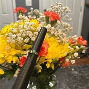 Elegant Vintage Costume Ring with Green Gemstone Size 7